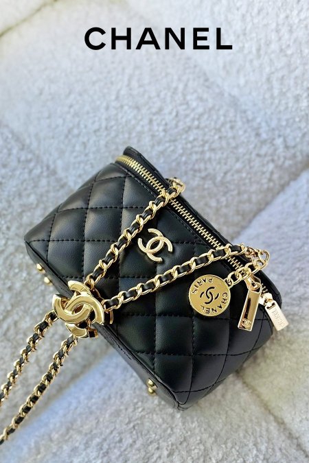 شنطة - Chanel Mini  Box /  ميني كروس  - اسود / طافي <br> <span class='text-color-warm'>نفدت الكمية</span>